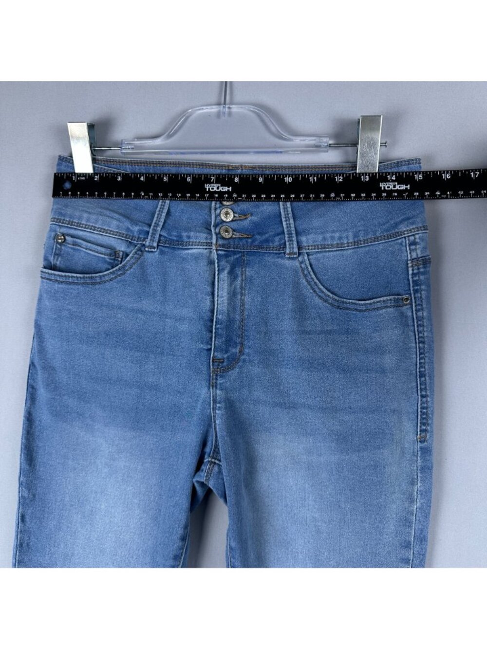 Curve Appeal Skinny Jeans High Rise Womens Size 10/30 Light Wash Stretch - Picture 7 of 11